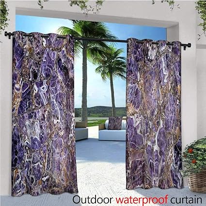 Amazon Com Warmfamily Marble Patio Curtains Italian Style Stone