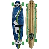 Paradise Longboard Pintail Complete Cruiser Skateboard, Panda, 9.75" x 41"