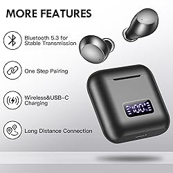 kurdene Wireless Earbuds, Mini Bluetooth Call Noise