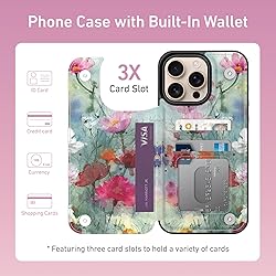 Goodon for iPhone 16 Pro Case Wallet - Flip Folio