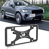 No Drill Front Bumper License Plate Mount Compatible with Volvo XC60 2018-2023 Front Tow Hook License Plate Mounting Bracket Holder Car License Plate Frames Accessories Kit