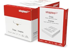 Staples Copy and Printer Paper, 8.5 x 11, 20lb., 10 Reams (5000 Sheets), 92 Bright Paper, White