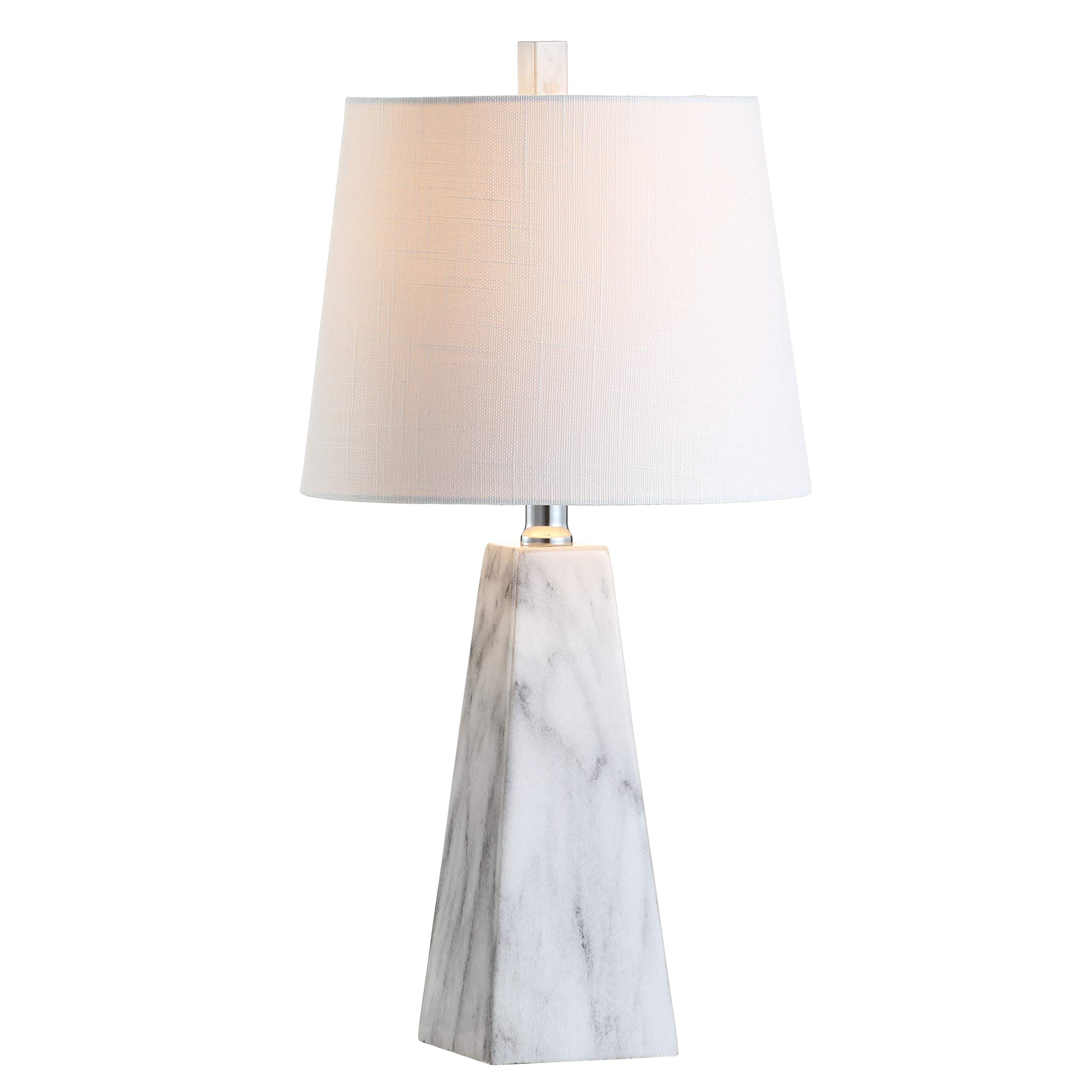 Photo 1 of JONATHAN Y JYL1037A Owen 20.5" Resin LED Table Lamp, Contemporary, Office, Living Room, Family Room, Dining Room, Bedroom, Hallway, White Marble Finish
