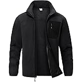 Rdruko Men's Fleece Jacket Full Zip Sherpa Lined Thick Warm Winter Outdoor Hiking Jacket