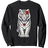 Sugar Skull Tiger Halloween Graphic Sweatshirt