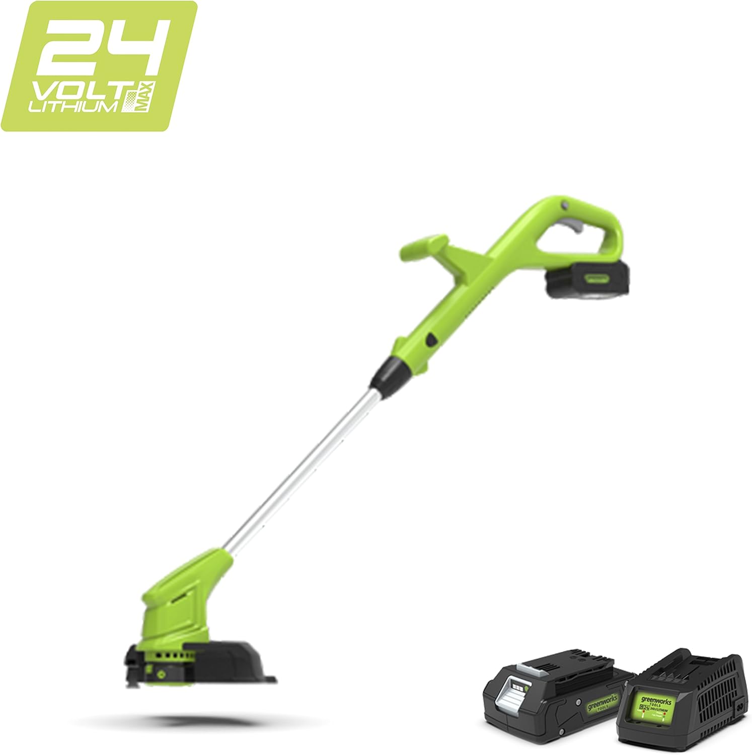 Greenworks 24V Battery Powered String Trimmer Cordless Grass Trimmer