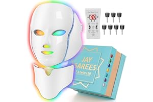 JAY SAREES Red-Light-Therapy-for-Face, 7-1 Colors Led Face Mask Light Therapy, Facial Skin Care Mask, Birthday, Christmas, Mothers Day, Valentines Day Gifts for Her Women Mom Best Friend Wife Teacher (White)