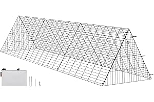 VEVOR Chicken Tunnels, 118.1 x 28 x 24.2 inch (LxWxH) - Portable Chicken Coop Run for Yard, Suitable for Chickens, Ducks, Rab