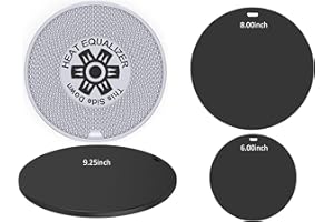 Set of All 3 Sizes - The Heat Equalizer Heat Diffuser for Gas Stove & Electric Stove - Aluminum & Copper Alloy, Hot Plate & Stove Burner Cover, Ring Plate Cover, Black