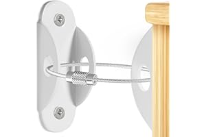 TICKSELECT Furniture Anchors for Baby Proofing (10 Pack) Anti Tip Furniture Anchors Securing 400lbs,Wall Anchor Earthquake Straps Prevent Baby Pet from Falling Furniture Dresser & Bookshelf, White