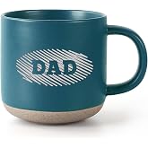 Dad Birthday Gift Ceramic Coffee Mug - The Man The Myth The Legend Double Sided Engraved Ceramic Cup for Dad Fathers Day Birthday Christmas Retirement Gifts, Best Dad Ever Gifts Coffee Mug 12.8oz
