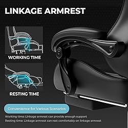GTPLAYER Gaming Chair, Computer Chair with Footrest