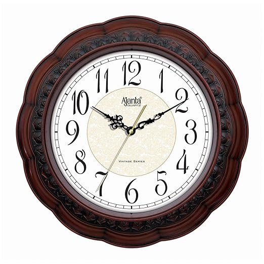 Buy Ajanta Quartz Real Sweep Movement Wall Clock for Home (12 x 12 inches) (Maho Gany) Online at