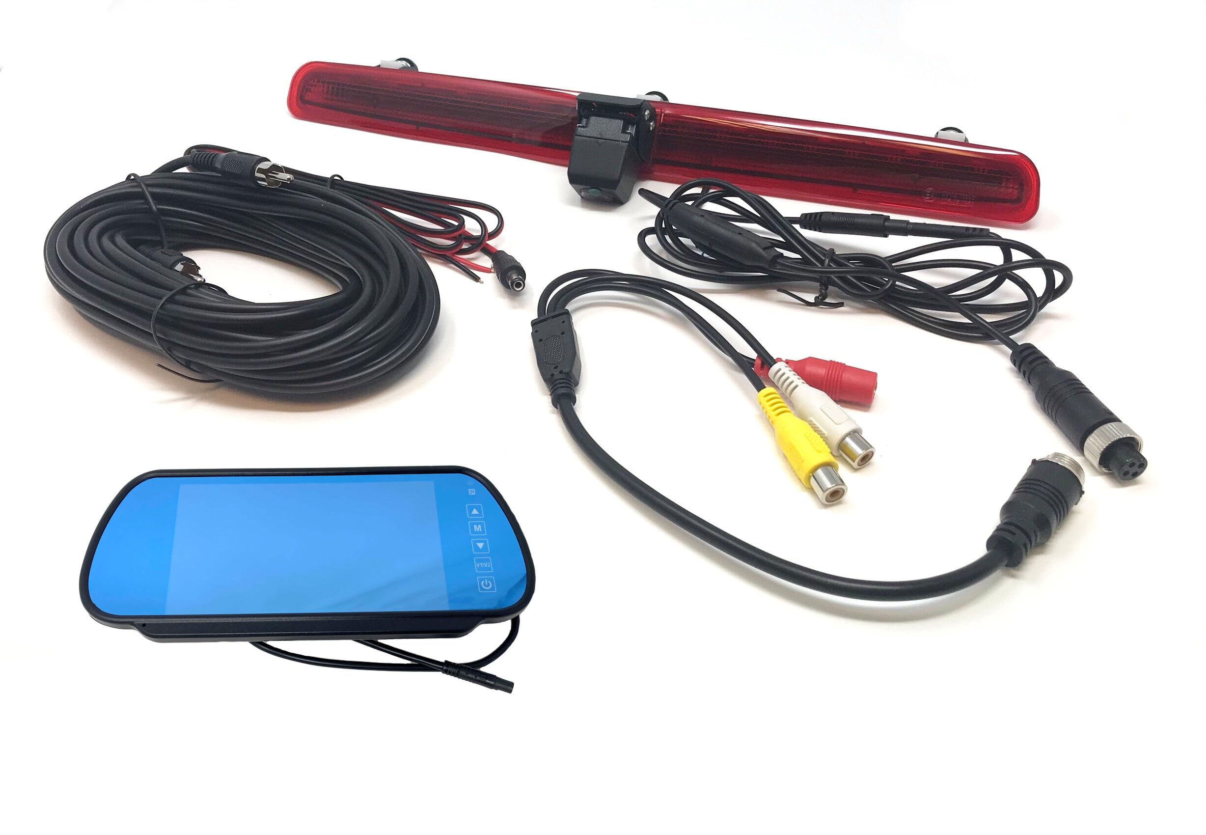 Dolphin Automotive Brake Light Reversing Camera For VW Transporter T5 Van 2003-2015 Single Door Tail Lift - With 7" Mirror Monitor