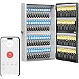 WeHere 96 Key Lock Box Wall Mount(Plus), Smart Security Storage Lockbox, Key Cabinet use APP Bluetooth/Fixed/Dynamic Password/OTP Share Unlock, Key Management for Valets/Realtors/Office