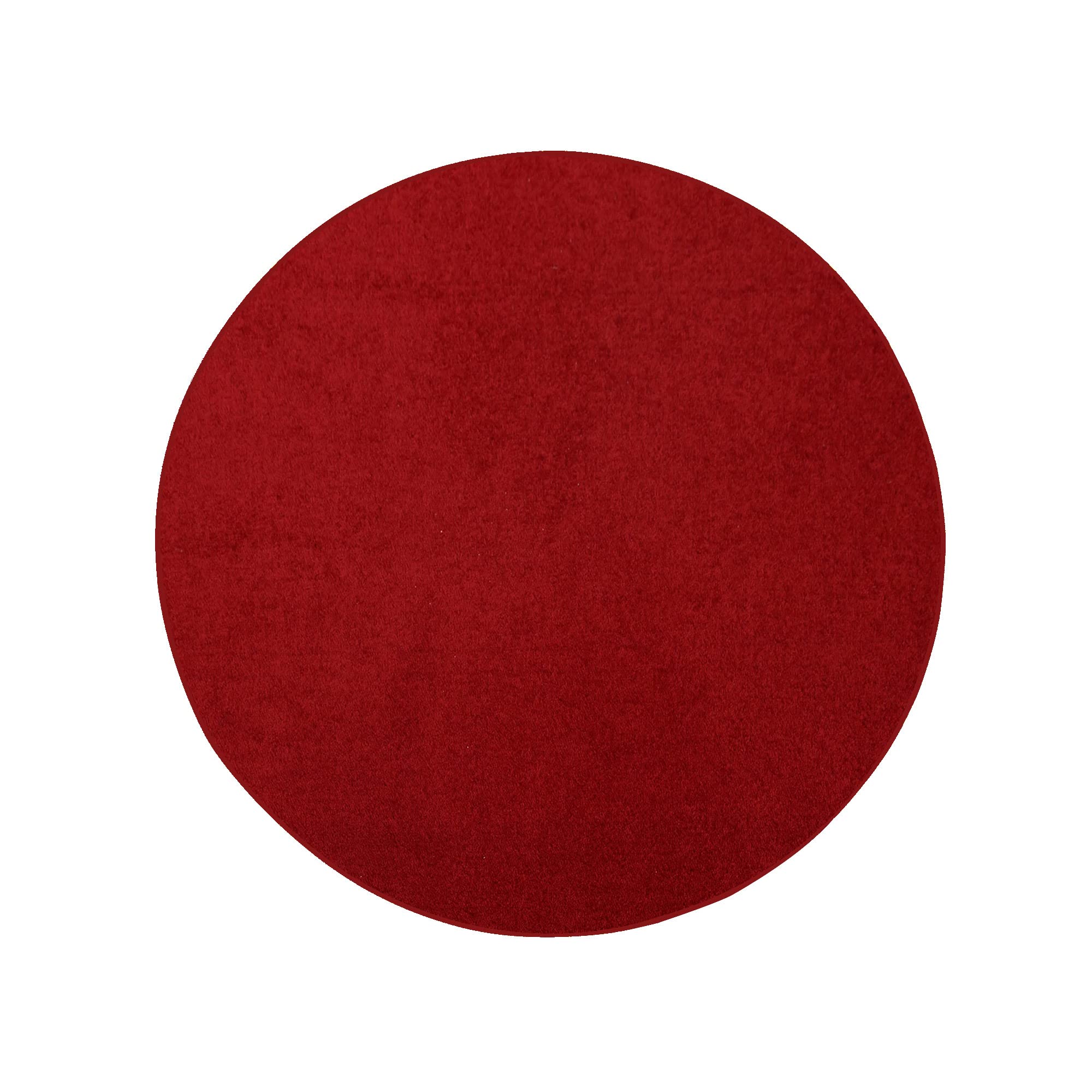 Furnish my Place Modern Plush Solid Color Rug – Red, 8′ Round, Pet and Kids Friendly Rug. Made in USA, Area Rugs Great for Kids, Pets, Event, Wedding