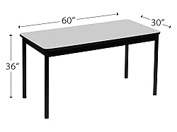 Correll LT3060-15 Lab Table, 36" Standing / Stool