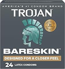 Trojan Bareskin Thin Premium Lubricated Condoms - 24 Count