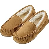 Vonair Womens Moccasin Slippers Cozy Memory Foam Slippers Indoor & Outdoor Fuzzy Slip On Warm House Shoes for Women
