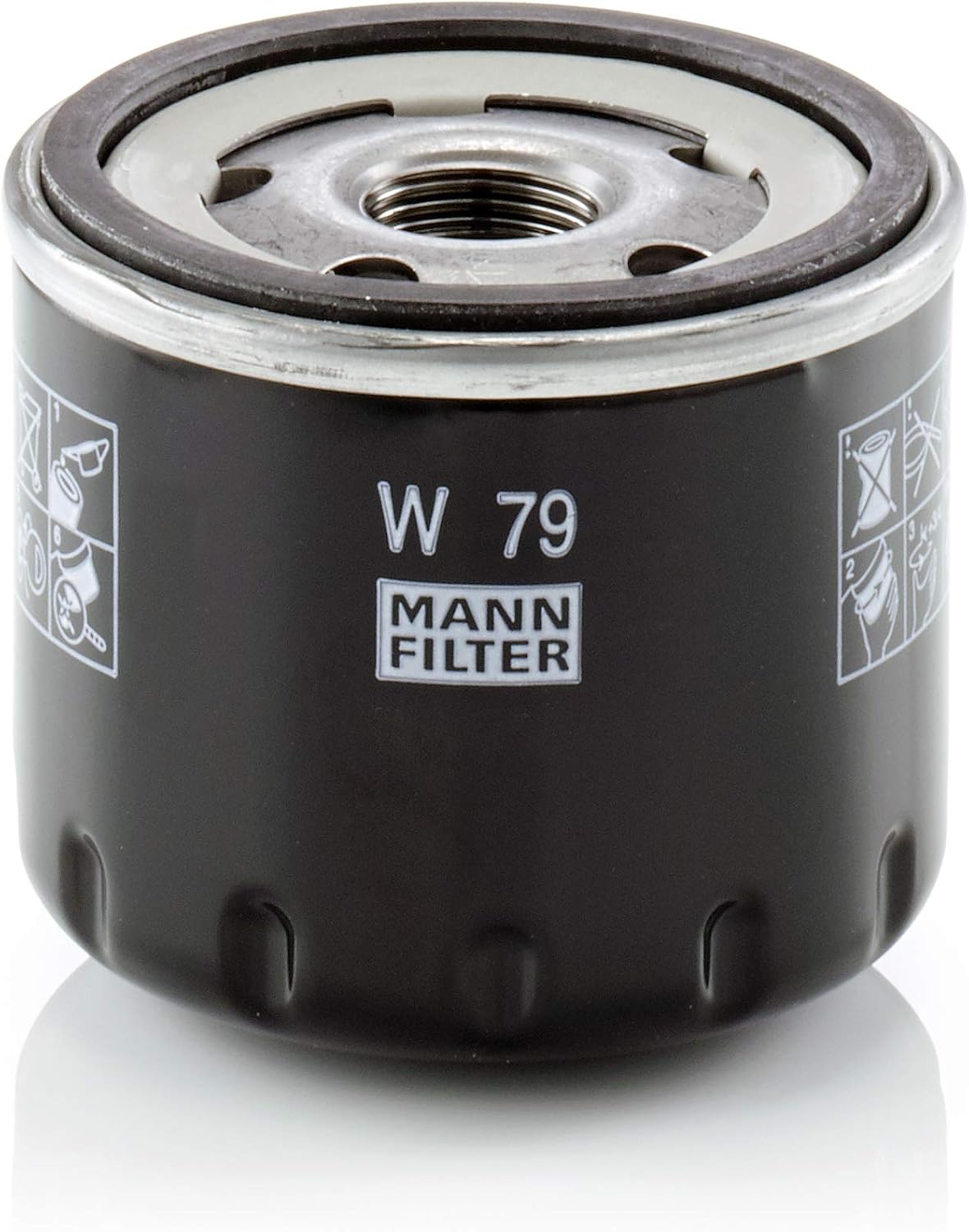 MANN-FILTER W 79 Oil Filter - for Cars + Transporters, White, Single pack