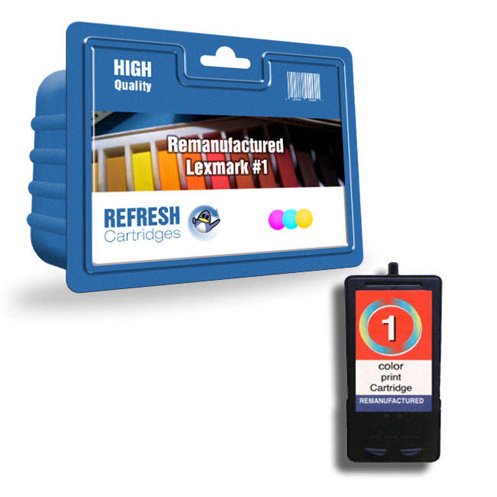 Refresh Cartridges Remanufactured Ink Cartridge Replacement for Lexmark 018CX781E / No1 (Tri-Colour)