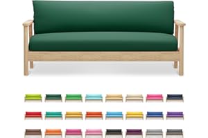 SFIHOME Full Size Futon Cover, Armless Stretch Futon Cover, Sofa Slipcover Furniture Protector for Kids, Pets, Machine Washable Zippered Futon Couch Covers, Hunter Green
