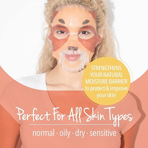 Natural Hydrating Face Mask Sheet Pack Of 12 - Infused With Aloe, Cucumber, Honey For Moisturizing Skincare