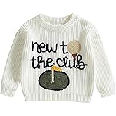 PUHHAPIEY Baby Boy Girl Knit Sweater Fall Winter Clothes Toddler Infant Golf Birthday Outfits Chunky Warm Pullovers Knitwear