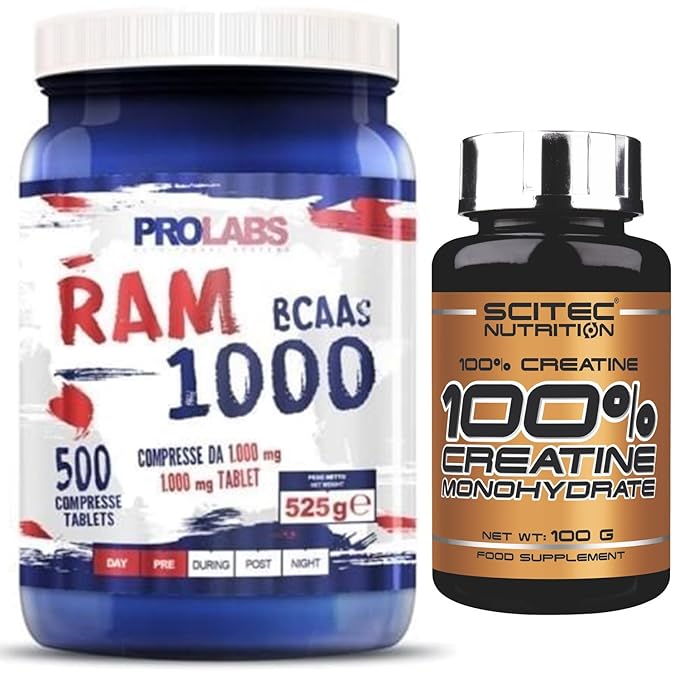 1 opinioni per Prolabs Ram 1000 500 cpr. da 1 gr. Aminoacidi Ramificati Bcaa + Creatina 100%