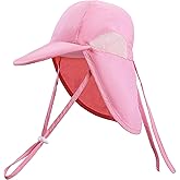 UPF 50+ Baby Sun Hat with Neck Flap Adjustable Toddler Sun Hat Baby Boys Girls Sun Protection Summer Beach Hat