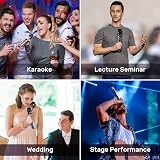 LEKATO 2.4GHz Wireless Microphone Set Dual Handheld Karaoke Mic Silver view 7