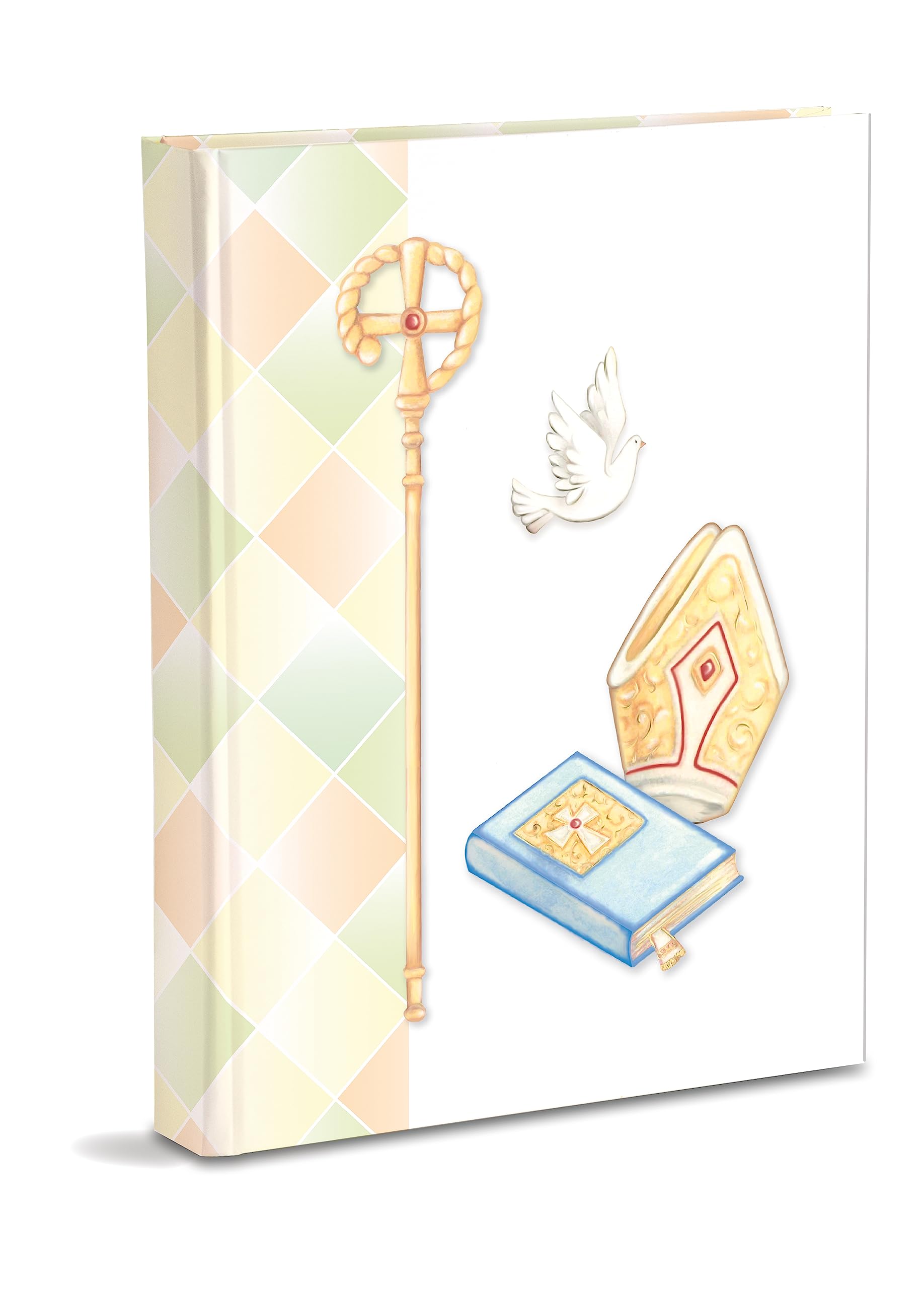 Confirmation Photo Album 23 x 30 cm 60 White Pages in Thick and Durable Cardboard Intervaled with Pergamin, Coloured