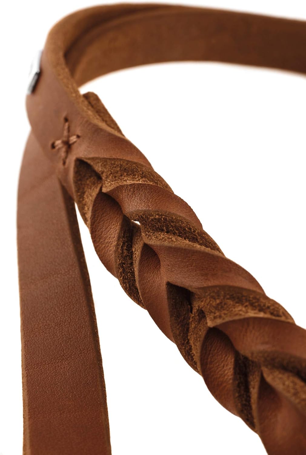 HUNTER Training leash Solid Education, 13/200 Soft genuine cow leather, cognac, X-Small - Image 4