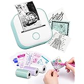 Memoking Sticker Printer - T02 Mini Printer Print Pods Portable Thermal Inkless Sticker Maker Machine Bluetooth Pocket Impres