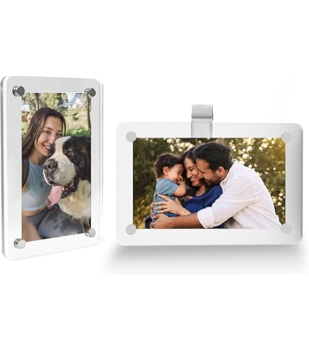2 Pack Magnetic Car Vent Photo Holders - Display Polaroid & Wallet Size Pictures In Your Car Or Home