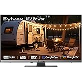SYLVOX RV TV, 12V QLED TV with DVD Player Built-in, 22 Inch Smart Television for Camper, 12 Volt DC Power Low Energy Consumpt