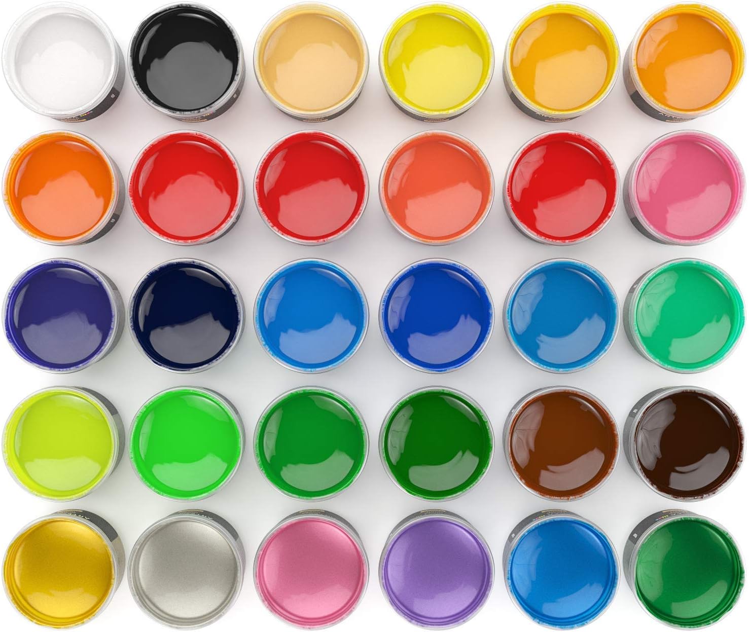 Arteza Finger Paints for Toddlers, Nontoxic, Set of 30 Colors, 1 fl oz Containers, Washable, Kids Art Set, For Paper, Canvas & DIY Projects: Home Improvement