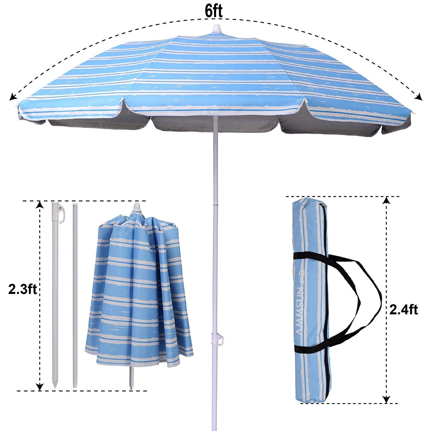 Unibest Gray Linklife Luxury Outdoor 8 5ft X 8 5ft Square Hanging Roma Offset Umbrella 360