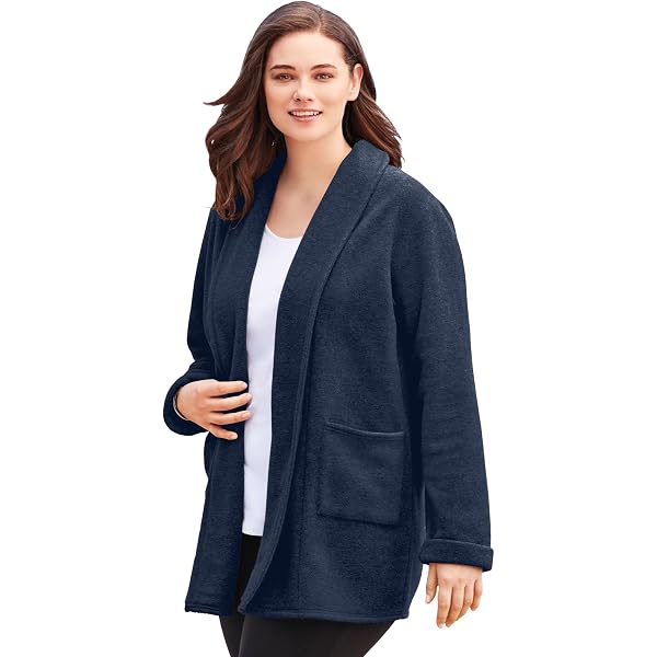 Ami Basic Long Sleeve Open Front Cardigan - Soft Rayon Knit, Made In USA, Sizes S-XXXL