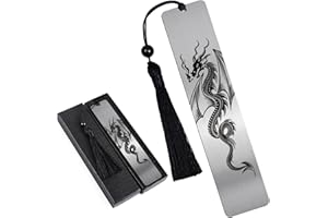 Berirexrion Dragon Bookmarks for Men - Fantasy Metal Bookmark Book Accessories School Office Supplies Gifts for Bookish Book Lover Women Teacher Book Page Marker for Students Birthday Christmas Gift