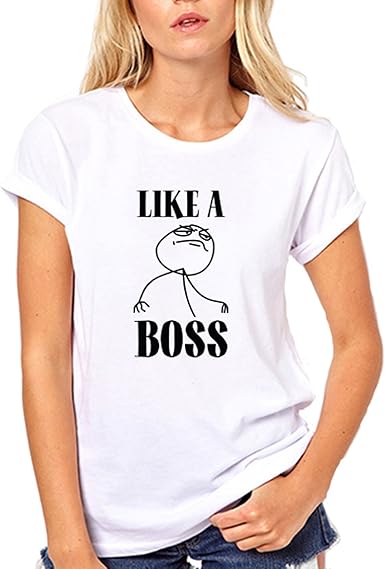 Amazon Com Gullprint Like A Boss Meme Funny T Shirt Clothing