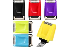 Chinco 6 Pieces Identity Theft Protection Roller Stamps Small Privacy Stamp Security Stamp for Mail, Data and Privacy Confidential, 6 Colors