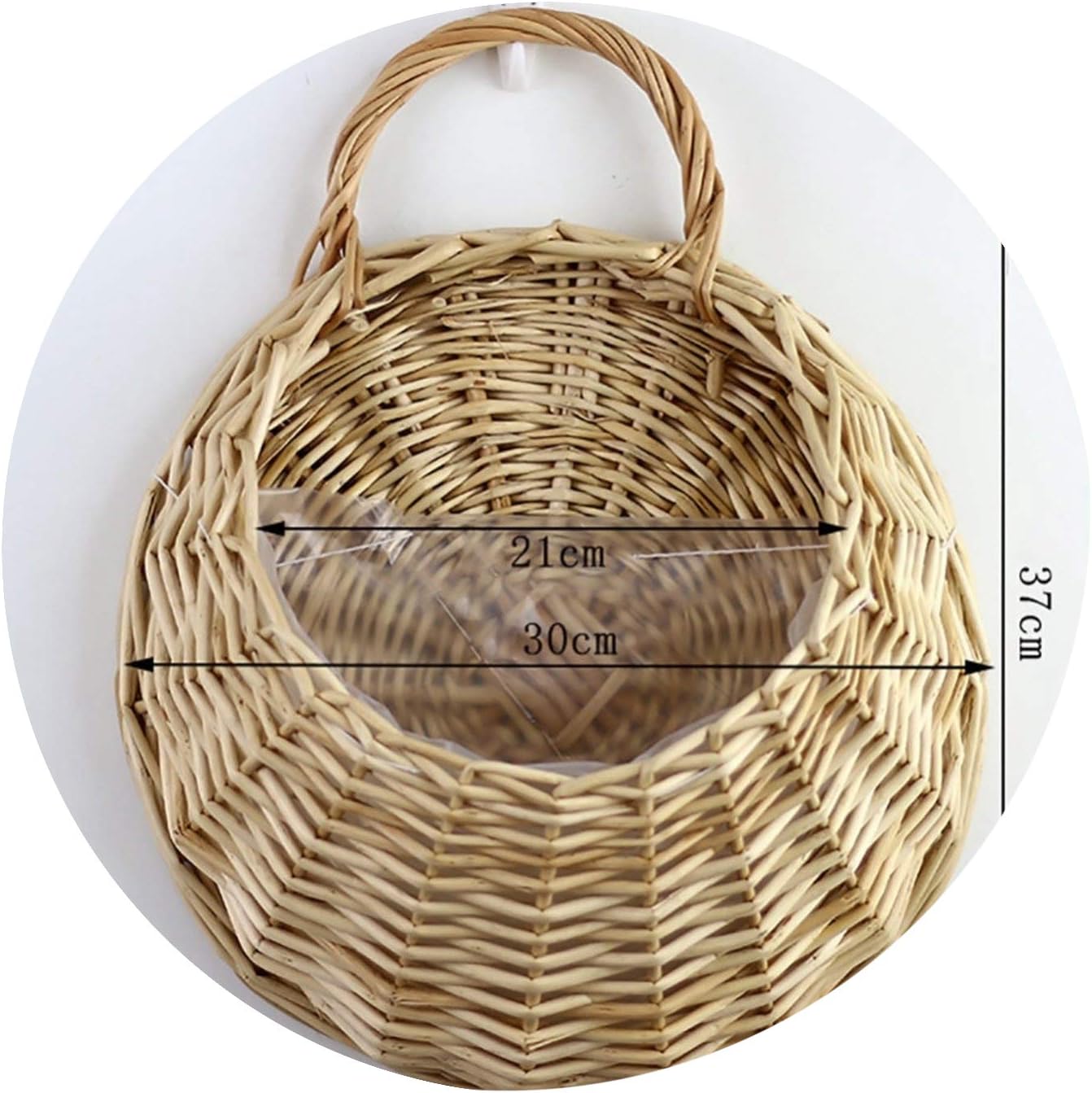 Amazon Com Hand Made Wicker Wall Hanging Flower Basket Flower Pot