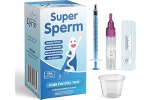 LEAPING LYNX Super Sperm Check Male Fertility Test Kit, WHO-Recommended Sensitivity, Shows Normal or Low Sperm Count, at Home Sperm Test Clear Results in Minutes, Sperm Health Vasectomy Test Kit