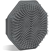 Sud Scrub® Antimicrobial Silicone Face Scrubber, 1 Pack, Gentle Face Exfoliator for Sensitive Skin, Eco Friendly Facial Cleansing Brush, Exfoliating Face Brush for Men and Women (Charcoal)