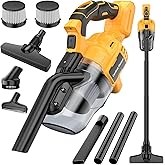 Cordless Vacuum Cleaner for De-Walt 20V Battery, Handheld Electric Vacuum with Powerful Suction, 5 in 1 Hand Vacuum with 2 HE