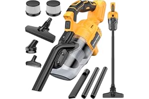 Cordless Vacuum Cleaner for De-Walt 20V Battery, Handheld Electric Vacuum with Powerful Suction, 5 in 1 Hand Vacuum with 2 HE