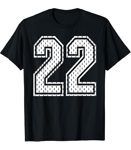 Amazon.com: Vintage White Sports Team Number #22 T-Shirt