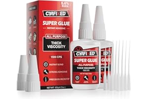 CYAFIXED Thick Super Glue 120 Gram, Clear All Purpose Ca Glue Repair Wood Furniture Metal Plastic Crafts, Heavy Duty Instant Cyanoacrylate Adhesive for Woodworking Ceramic Leather Shoe Sole Glass Pottery