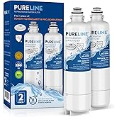 Pureline Replacement for Bosch® Ultra Clarity® Pro Water Filter, BORPLFTR50, 11025825, BORPLFTR55, 12028325, 11032531, 12033030, B36CT80SNS, B36CL80ENS, WFC100MF Refrigerator Water Filter (2 Pack)